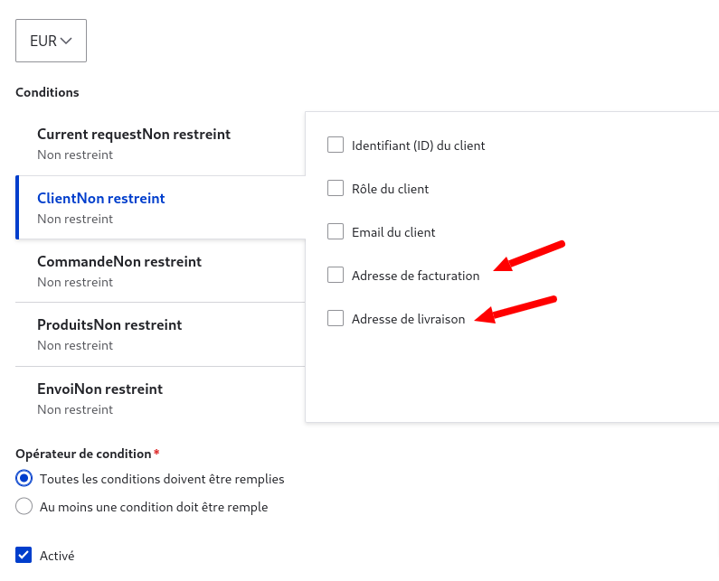 Ajustement en fonction de l'utilisateur