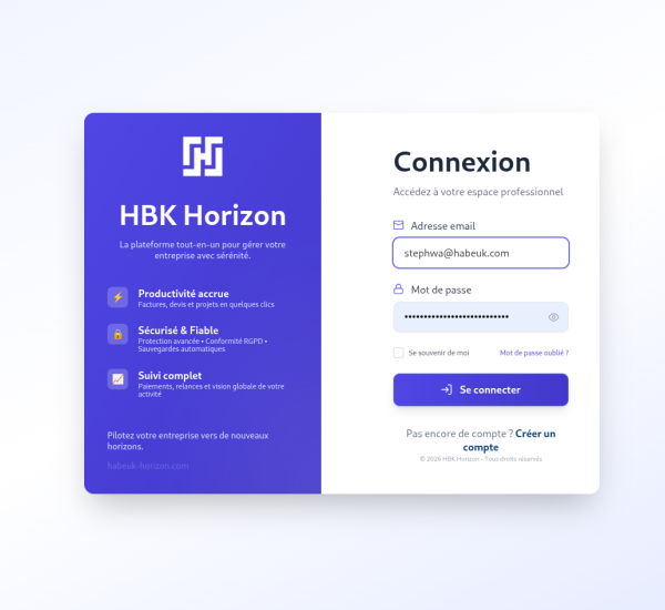HBK Horizon : La gestion financière multi-entreprises nouvelle génération