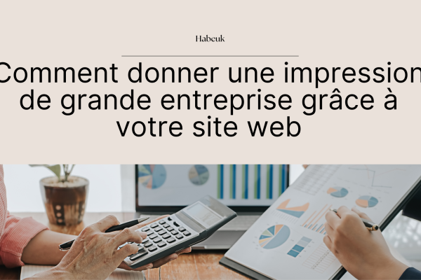 Comment donner une impression de grande entreprise grâce à votre site web
