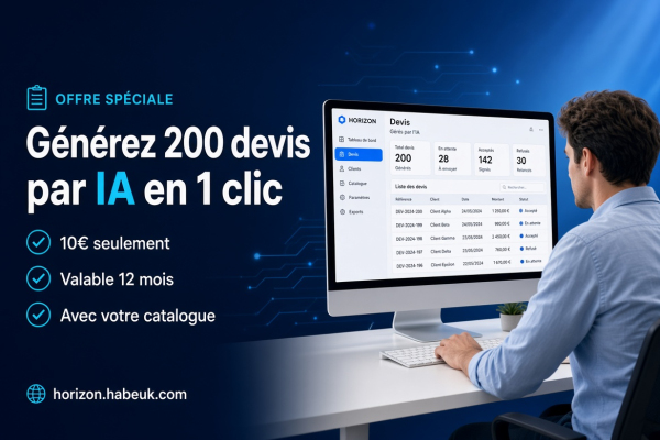 Générez vos devis en quelques secondes avec l'IA Horizon