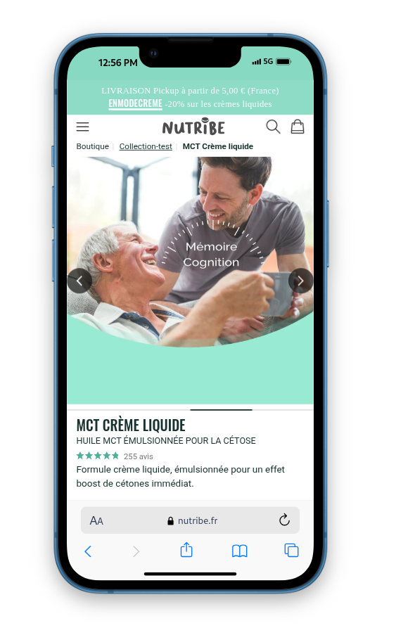 Fiche produit mobile